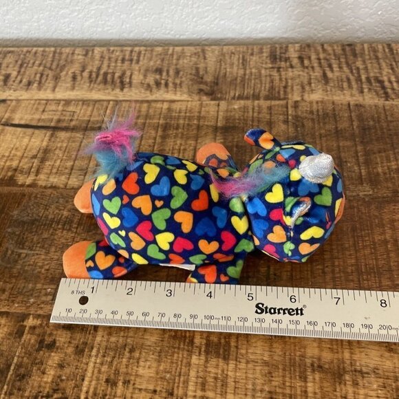 Cutetitos Unicornitos Unicorn Plush Stuffed Animal Hearts HTF Orange Blue - Picture 8 of 9